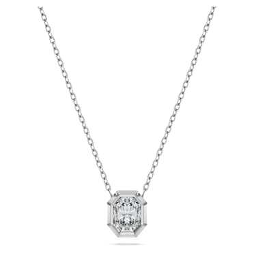 Eternity pendant, Lab-grown diamonds 0.5 ct tw, Octagon shape, 14K white gold - Swarovski, 5733500