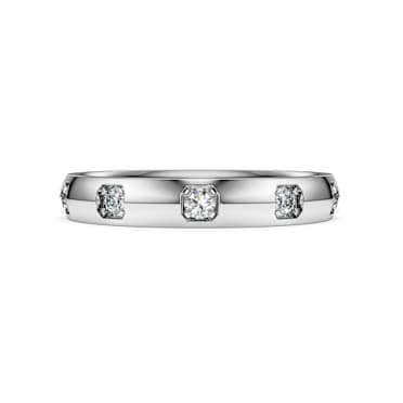 Eternity band ring, Lab-grown diamonds 0.5 ct tw, Round shape, 14K white gold - Swarovski, 5733714
