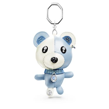 Teddy จี้ชาร์มห้อยกระเป๋า, หมี, น้ำเงิน, เคลือบโรเดียม - Swarovski, 5733771