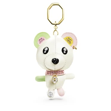 Teddy จี้ชาร์มห้อยกระเป๋า, หมี, หลากสี, เคลือบโทนสีทอง - Swarovski, 5734069