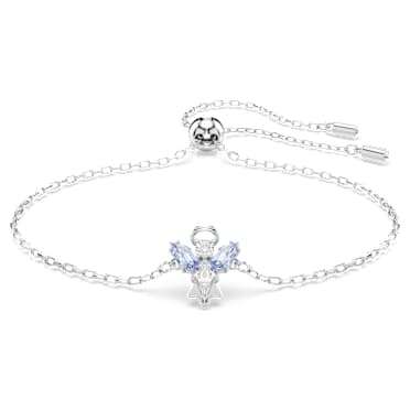 Magic bracelet, Angel, Blue, Rhodium plated - Swarovski, 5734263