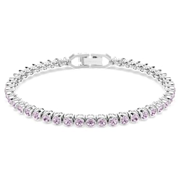 Imber Emily Tennis karkötő, Körmetszéses, Lila, Ródium bevonattal - Swarovski, 5734277