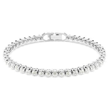 Pulsera Tennis Imber Emily, Talla redonda, Blanca, Baño de rodio - Swarovski, 5734279