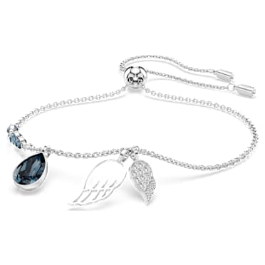 Bracelet Symbolica, Ailes, Bleu, Métal rhodié - Swarovski, 5734547