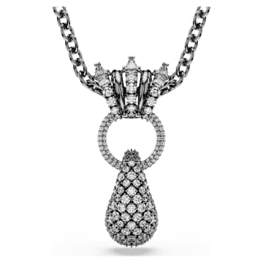Sublima pendant, Mixed cuts, White, Ruthenium plated - Swarovski, 5735224