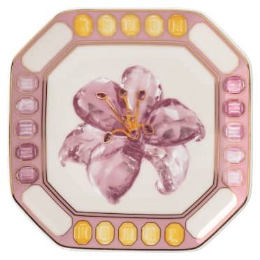 Idyllia vide-poche, Porselein, Motief met kristallen print, lelie, Meerkleurig - Swarovski, 5735566