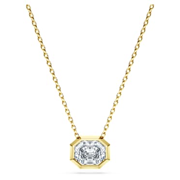Octagon จี้สร้อยคอ, เพชรสังเคราะห์ 1.0 กะรัต, ทรงแปดเหลี่ยม, ทองคำ 18K - Swarovski, 5735725