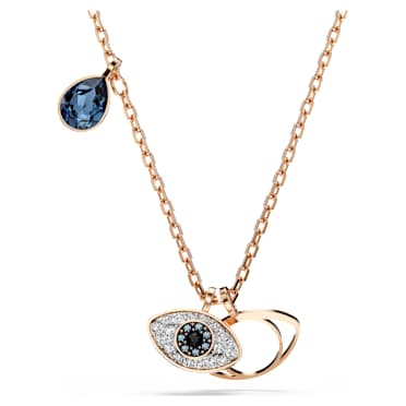 Symbolica จี้สร้อยคอ, ดวงตา, หลากสี, เคลือบโทนสีโรสโกลด์ - Swarovski, 5736984