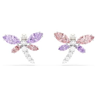 Uhančki Ariana Grande x Swarovski, Mešani rezi, Kačji pastir, Večbarvni, Prevleka iz rodija - Swarovski, 5737371