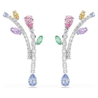 Viseči uhani Ariana Grande x Swarovski, Mešani rezi, Večbarvni, Prevleka iz rodija - Swarovski, 5737426
