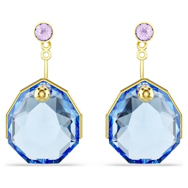 Orecchino jacket Gema, Blu, Finitura oro 18K - Swarovski, 5737449