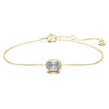 Eternity bracelet, Lab-grown diamonds 0.5 ct tw, Octagon shape, 14K yellow gold - Swarovski, 5737564