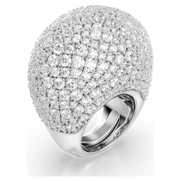 Sublima 칵테일 링, 라지, 화이트, 로듐 플래팅 - Swarovski, 5737617
