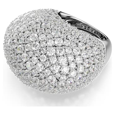 Meteora リング ホワイト, ロジウム・プレーティング Meteora リング, ホワイト, ロジウム・プレーティング | Swarovski