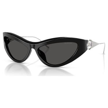 Sunglasses, Cat-eye shape, SK6046, Black - Swarovski, 5737626