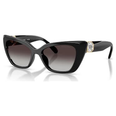 Sunglasses, Cat-Eye shape, SK6047, Black - Swarovski, 5737919