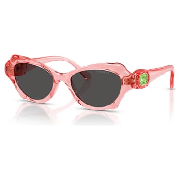 Okulary przeciwsłoneczne, W kształcie poduszki, SK6050, Różowe - Swarovski, 5738140