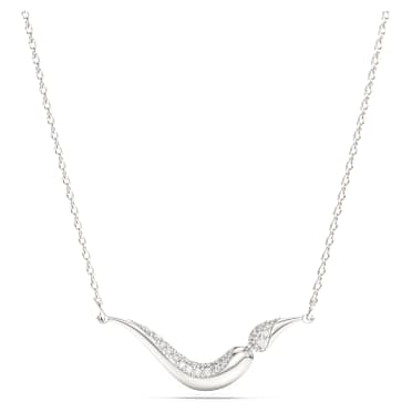 Swarovski Classica 項鏈, 圓形切割, 白色, 銀 - Swarovski, 5740342