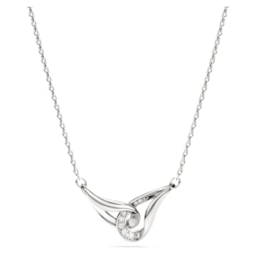 Swarovski Classica 鏈墜, 圓形切割, 環環相扣, 白色, 銀 - Swarovski, 5740343