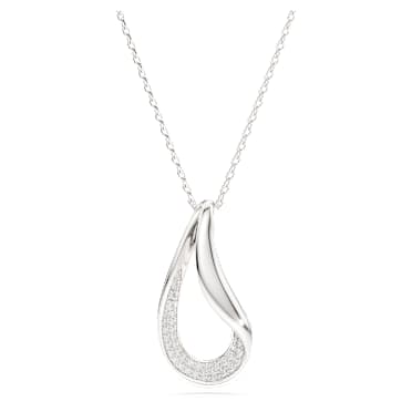 Swarovski Classica 鏈墜, 圓形切割, 長款, 白色, 銀 - Swarovski, 5740344