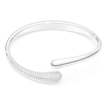 Swarovski Classica 手鐲, 交織，圓形切割, 白色, 銀 - Swarovski, 5740346
