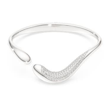 Swarovski Classica 手鐲, 開放式，圓形切割, 白色, 銀 - Swarovski, 5740462
