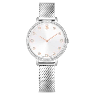 Clarica นาฬิกา, Swiss Made, สร้อยข้อมือโลหะ, โทนสีเงิน, สเตนเลสสตีล - Swarovski, 5740971