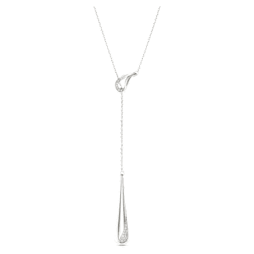 Swarovski Classica Y 字形鏈墜, 圓形切割, 白色, 銀 - Swarovski, 5741221