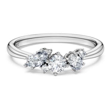 Galaxy 戒指, 總重 0.41 克拉培育鑽石，混合形狀, 銀 - Swarovski, 5742860