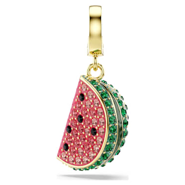 Idyllia 참, 믹스 컷, 워터멜론, 멀티컬러, 18K 골드 피니시 - Swarovski, 5743134