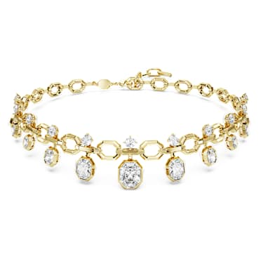 Collana Octagon, Diamanti creati in laboratorio 18,39 ct tw, Forme miste, Oro giallo 18 K - Swarovski, 5743351