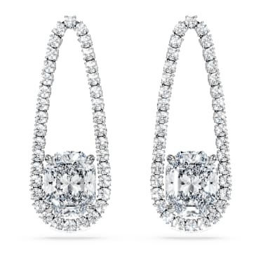 Octagon Tennis Ohrringe, Im Labor gezüchtete Diamanten 7,95 ct tw, Verschiedene Formen, 18K Weißgold - Swarovski, 5743353