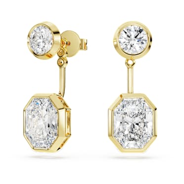 Cercei Octagon, Diamante create în laborator 7.70 ct tw, Forme mixte, Aur galben 18K - Swarovski, 5743356