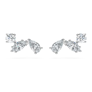 Galaxy düğme Küpeler, Laboratuvarda üretilmiş elmaslar 0,5 karat toplam ağırlık, Karışık şekiller, Saf gümüş - Swarovski, 5743357