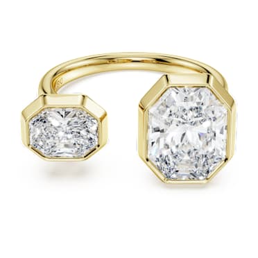 Octagon lunettering, Laboratorium-diamanten 4,10 ct tw, Octagon-vorm, 18K geelgoud - Swarovski, 5743358