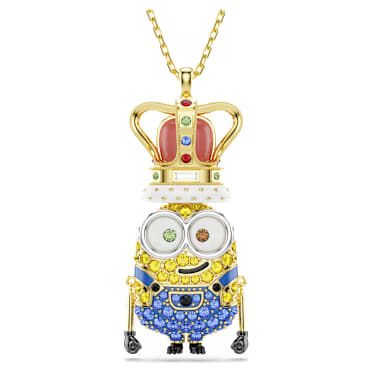 Pendente Minions King Bob, Pavé, Multicolore, Placcato color oro - Swarovski, 5743385