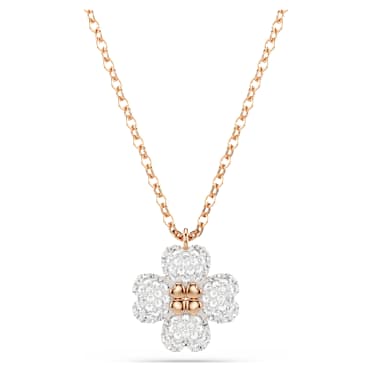 Obesek Latisha, Pavé, Deteljica, Večbarven, Prevleka rožnato zlatega odtenka - Swarovski, 5743576