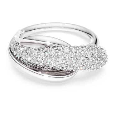 Swarovski Classica 個性戒指, 圓形切割, 白色, 銀 - Swarovski, 5745974