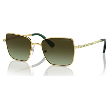 Zonnebril, Vierkante vorm, SK7015, Goudkleurig - Swarovski, 5746293