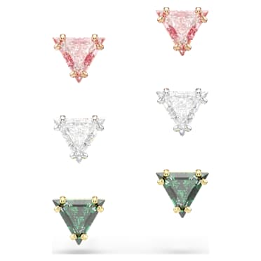 Stilla Ohrstecker, Trilliant-Schliff, Mehrfarbig, Metallmix - Swarovski, 5746374