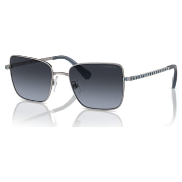 Zonnebril, Vierkante vorm, SK7015, Zilverkleurig - Swarovski, 5746447