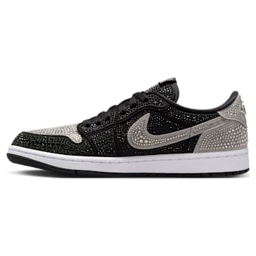 Women's Air Jordan 1 Retro Low OG sneaker with Swarovski Crystals, Black - Swarovski, 5747226