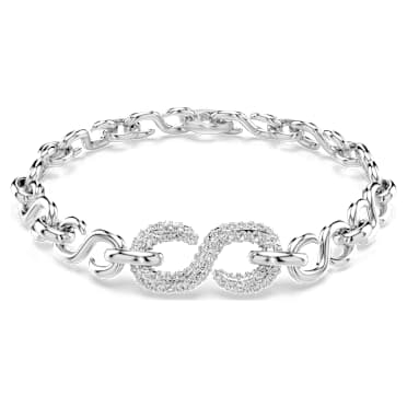 Bracelet Dextera, Taille ronde, Blanc, Métal rhodié - Swarovski, 5747642