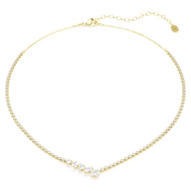 Colar Mesmera, Combinação de lapidações, Branco, Acabamento em ouro de 18 quilates - Swarovski, 5747931