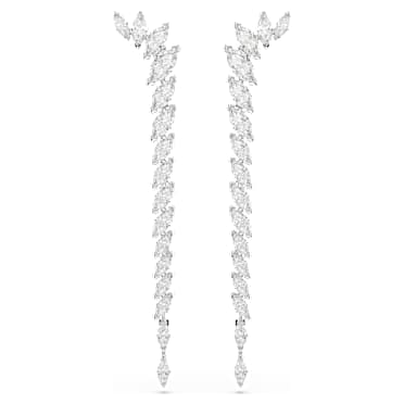 Mesmera ピアス, マーキスカット, ホワイト, ロジウム・プレーティング - Swarovski, 5748006