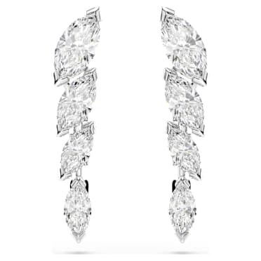 Mesmera ピアス, マーキスカット, ホワイト, ロジウム・プレーティング - Swarovski, 5748007