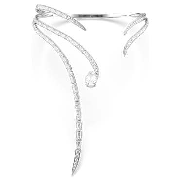Vienna Halskette, Verschiedene Schliffe, Weiß, Rhodiniert - Swarovski, 5749067