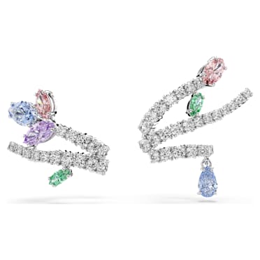 Komplet ušesnih manšet Ariana Grande x Swarovski, Mešani rezi, Večbarvne, Prevleka iz rodija - Swarovski, 5749184
