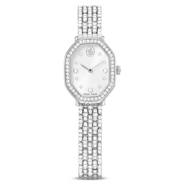 Dextera octagon horloge, Swiss Made, Metalen armband, Zilverkleurig, Roestvrij staal - Swarovski, 5749451