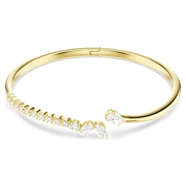 Brazalete Mesmera, Tallas mixtas, Blanco, Acabado en oro de 18 quilates - Swarovski, 5750440